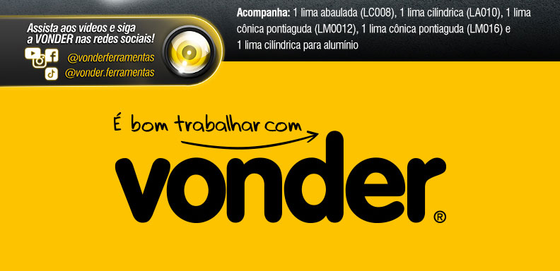 VONDER - Jogo de limas rotativas, 5 peças