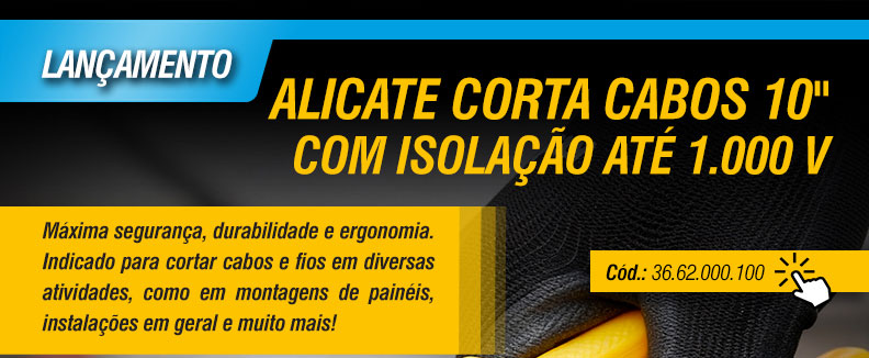 VONDER - Alicate corta cabos 10, com isolação até 1.000 V