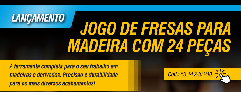 VONDER - Jogo de Fresas para Madeira com 24 peças