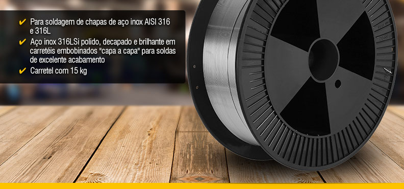 VONDER - Arames MIG ER316LSi e Varetas 309LSi para Solda