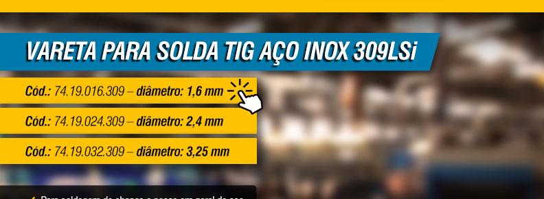 VONDER - JArames MIG ER316LSi e Varetas 309LSi para Solda