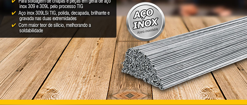 VONDER - Arames MIG ER316LSi e Varetas 309LSi para Solda
