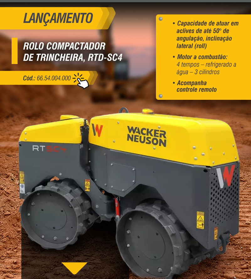 WACKER NEUSON - Rolo Compactador de Trincheira, RTD-SC4