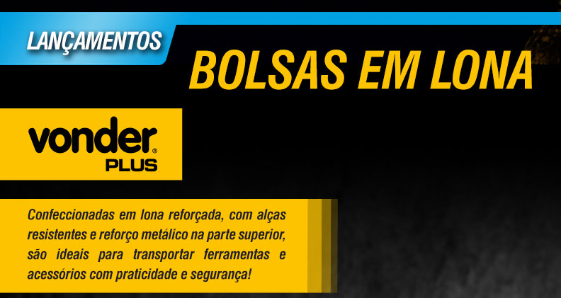 VONDER - Bolsas em Lona  BL 120, BL 122, BL 160, BL 200 e BL 212
