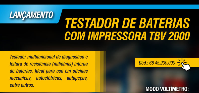 VONDER - Testador de Baterias com Impressora TBV 2000
