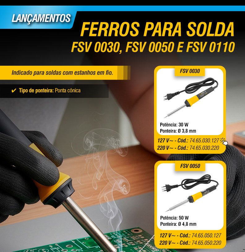 VONDER - Ferro para Solda FSV 0030, FSV 0050 e FASV 0110