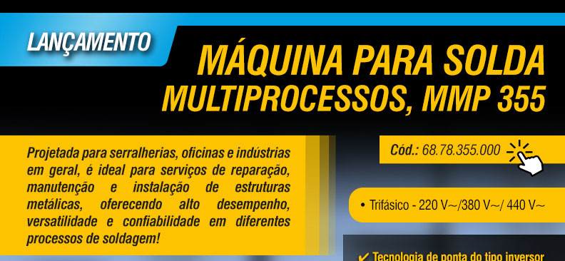 VONDER - M�quina para solda Multiprocessos MMP 355