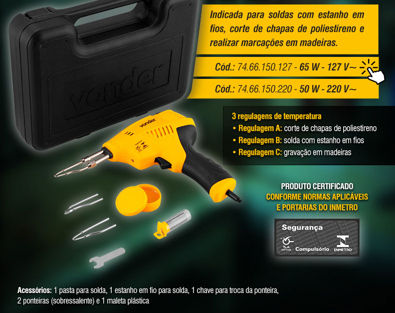 VONDER - M�quina de Solda Ponto Port�til MSP 160