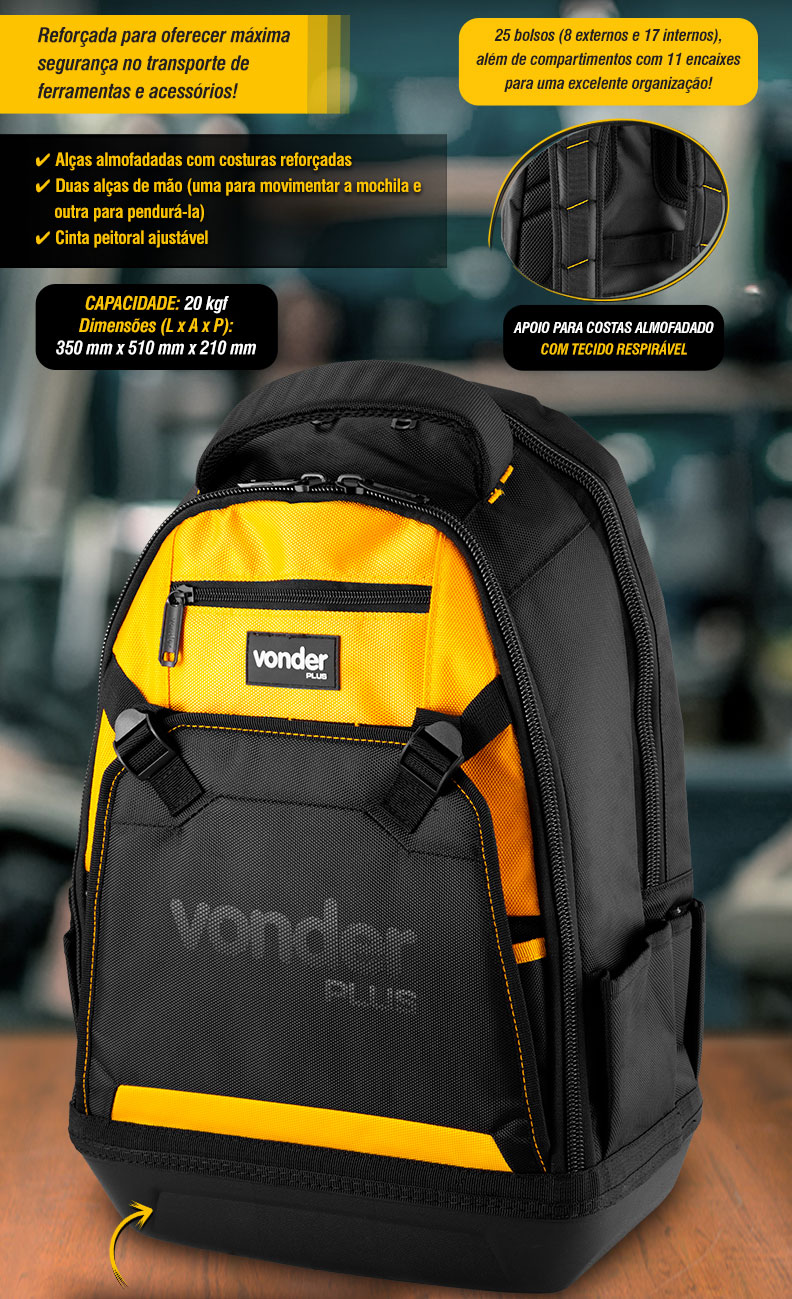 VONDER PLUS - Mochila para Ferramentas MOV 650