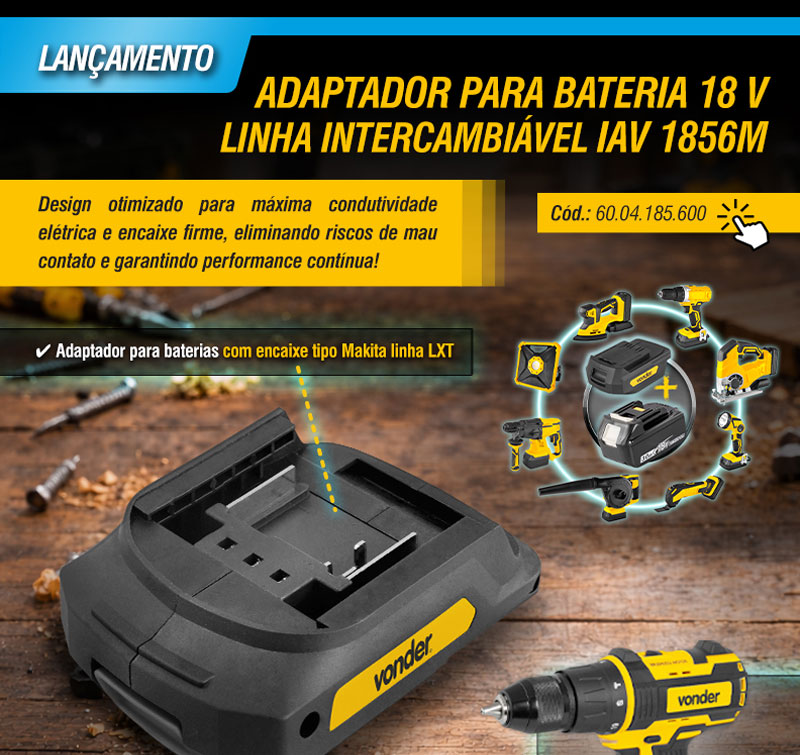 VONDER - Adaptador para Bateria 18 V Linha Intercambi�vel IAV 1856M 