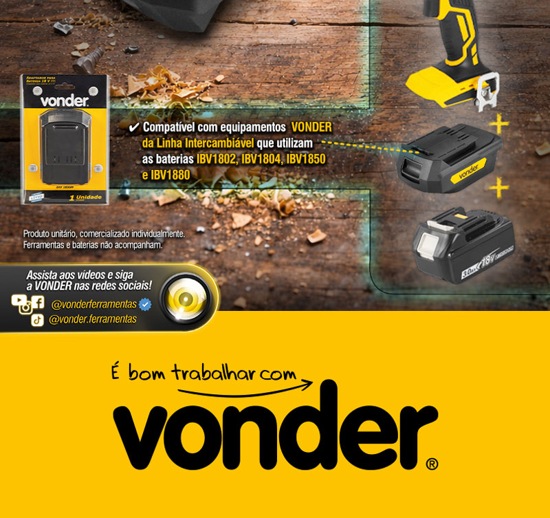 VONDER - Adaptador para Bateria 18 V Linha Intercambi�vel IAV 1856M 
