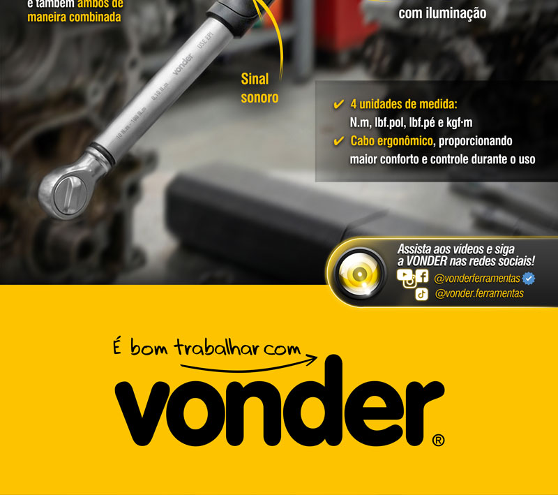 VONDER - Torqu�metros Digitais com Torque Angular