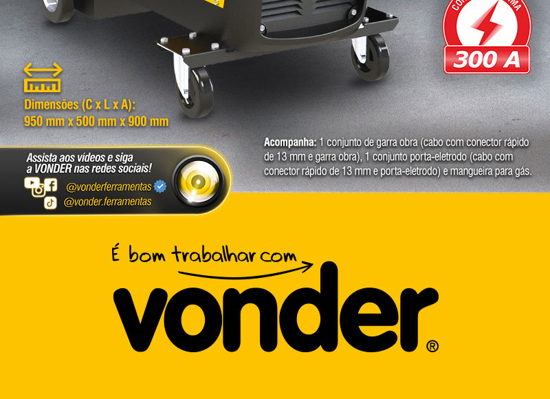 VONDER - M�quina para Solda Multiprocessos MMP 310
