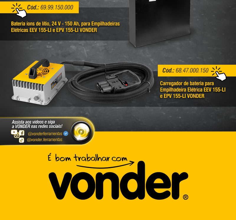 VONDER - Empilhadeira El�trica com Plataforma, 1,5 tf, EPV 155-LI