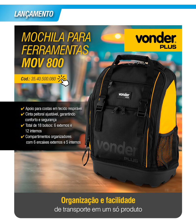 VONDER PLUS - Mochila para Ferramentas MOV 800