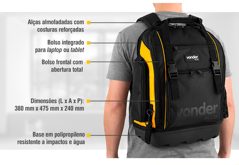 VONDER PLUS - Mochila para Ferramentas MOV 800