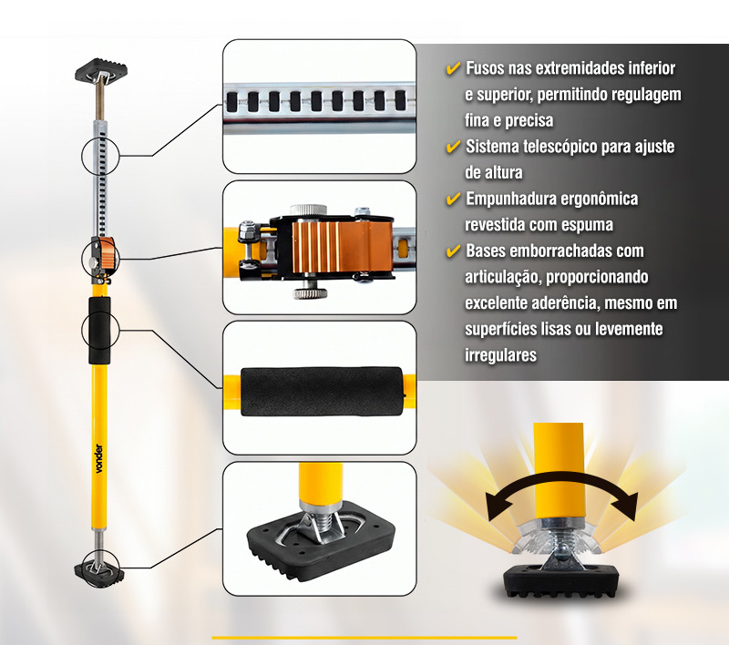 VONDER - Suportes Telesc�picos Multiuso 
