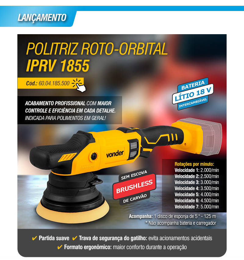 VONDER - Politriz Roto-Orbital IPRV 1855