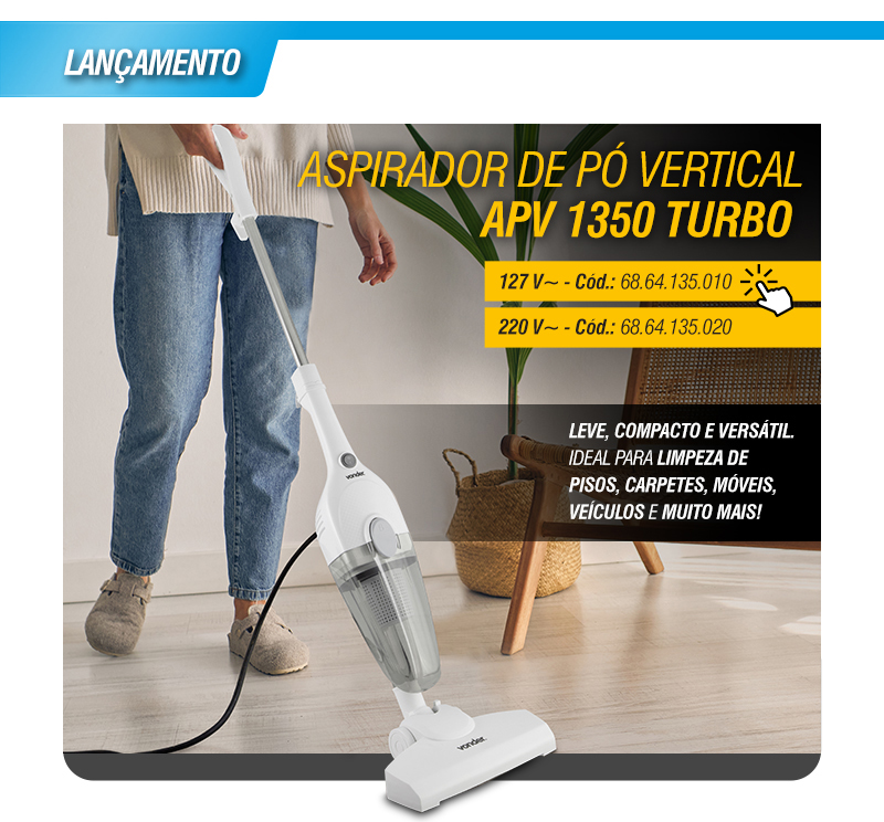 VONDER - Aspirador de P� Vertical APV 1350 Turbo