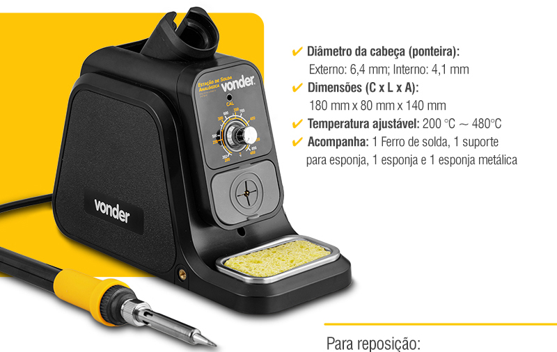 VONDER - Esta��o de Solda Anal�gica, 80 W, ESV 80