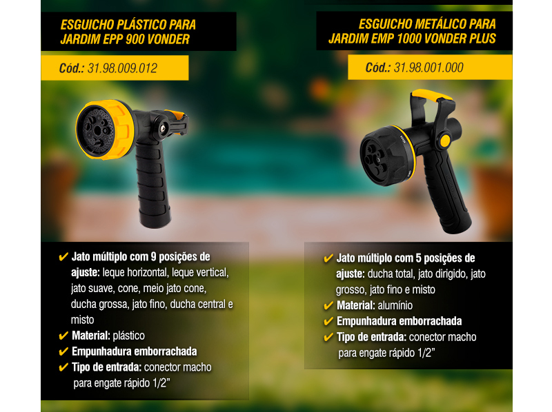 VONDER PLUS - Esguichos e Engates R�pidos para Jardim
