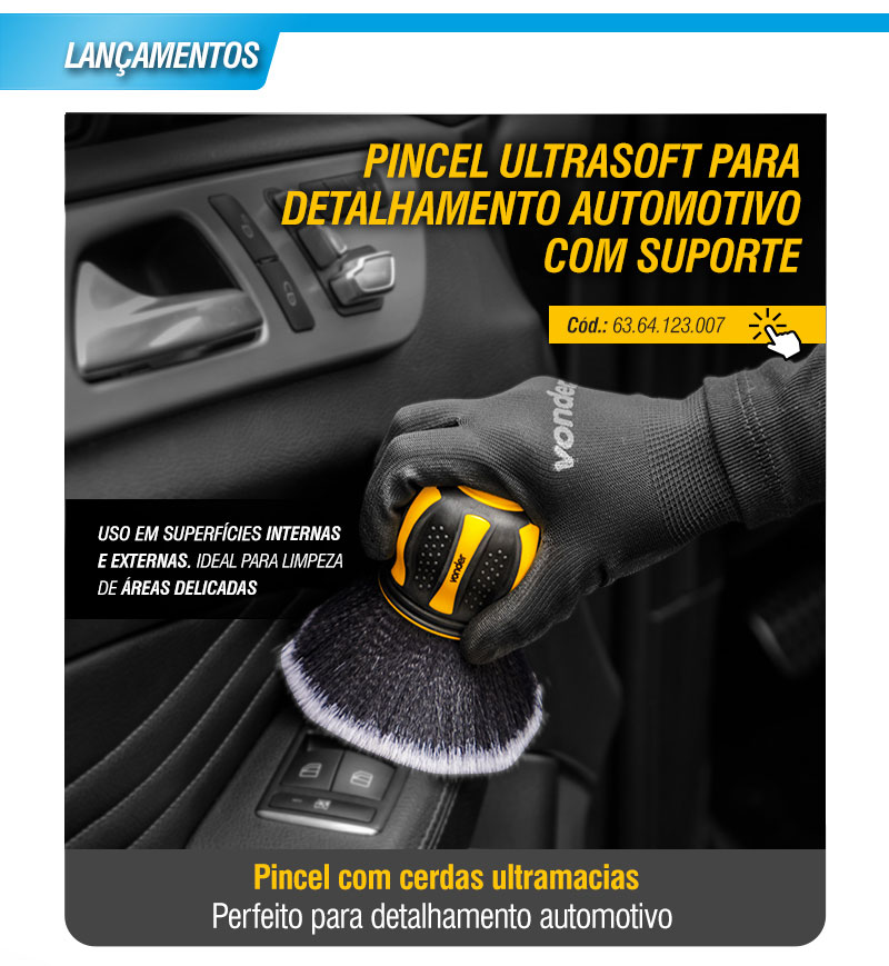 VONDER - Pincel Ultrasoft para Detalhamento Automotivo com Suporte