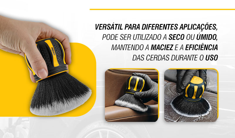 VONDER - Pincel Ultrasoft para Detalhamento Automotivo com Suporte