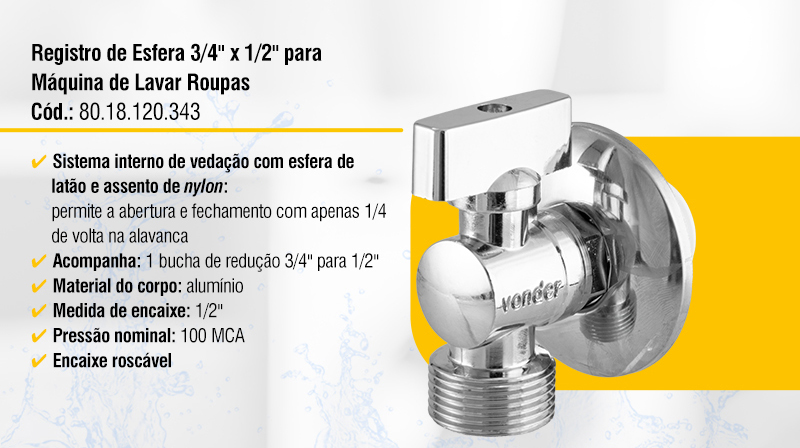 VONDER - Torneiras e Registro de Esfera 
