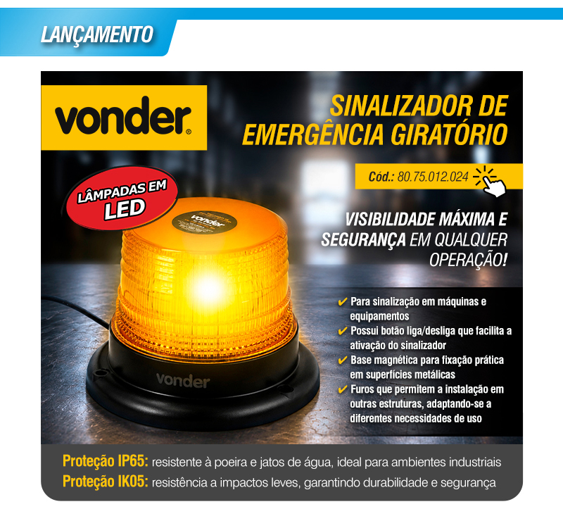 VONDER - Sinalizador de Emerg�ncia Girat�rio
