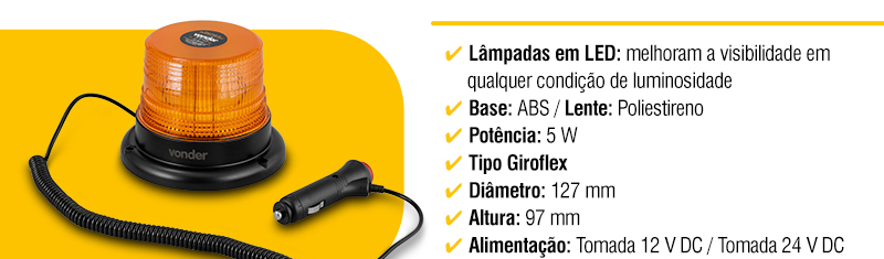 VONDER - Sinalizador de Emerg�ncia Girat�rio