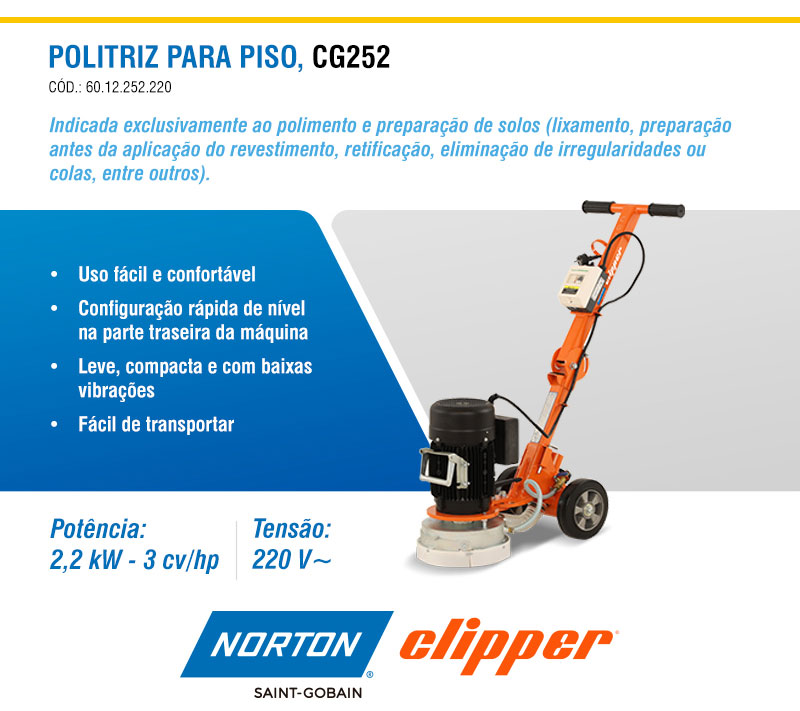 NORTON CLIPPER - M�quina a Gasolina para Cortar Asfalto, Concreto e Piso