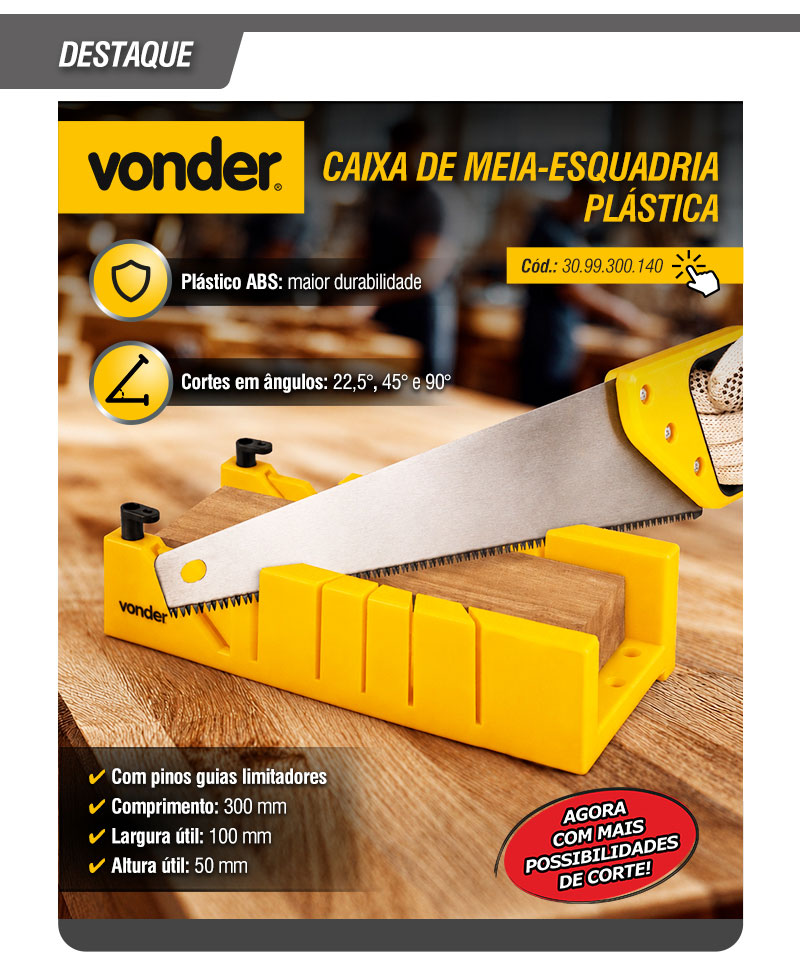 VONDER - Caixa de Meia-Esquadria Pl�stica