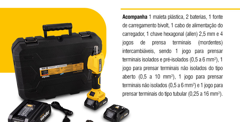 VONDER - Alicate Microcrimpador a Bateria AMC 160