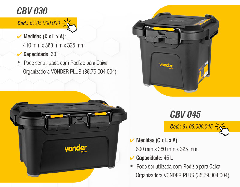VONDER PLUS - Caixas Pl�sticas para Ferramentas, Tipo Ba�