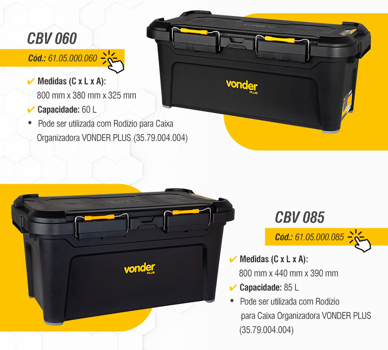VONDER PLUS - Caixas Pl�sticas para Ferramentas, Tipo Ba�
