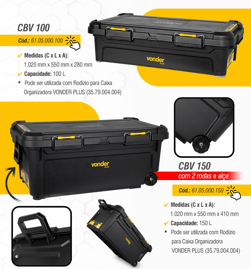 VONDER PLUS - Caixas Pl�sticas para Ferramentas, Tipo Ba�