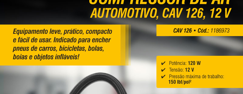 VONDER - Compressor de Ar Automotivo CAV 126 12 V