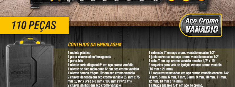 VONDER - Jogo de Ferramentas com 110 peas