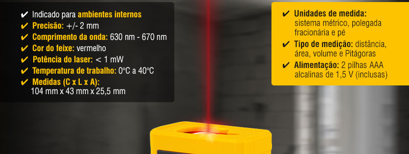 VONDER - Medidor de Distncia a Laser 40 m VD 40