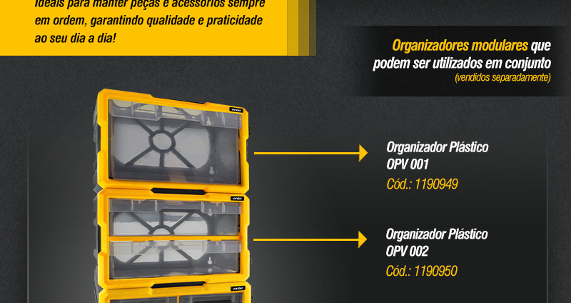 VONDER - Organizadores Plsticos OPV 001, OPV 002, OPV 004 e OPV 012