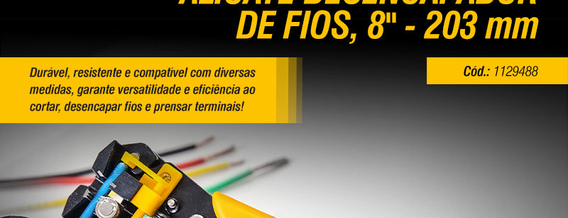 VONDER - Alicate Desencapador de Fios, 8'' - 203 mm
