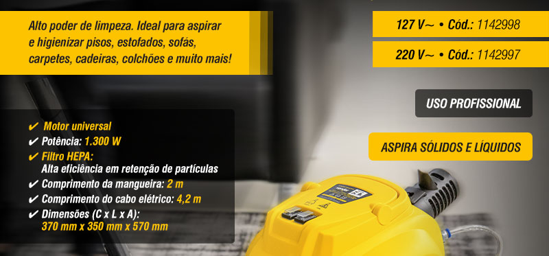 VONDER - Extratora para Limpeza, 1.300 W, ELV 1300
