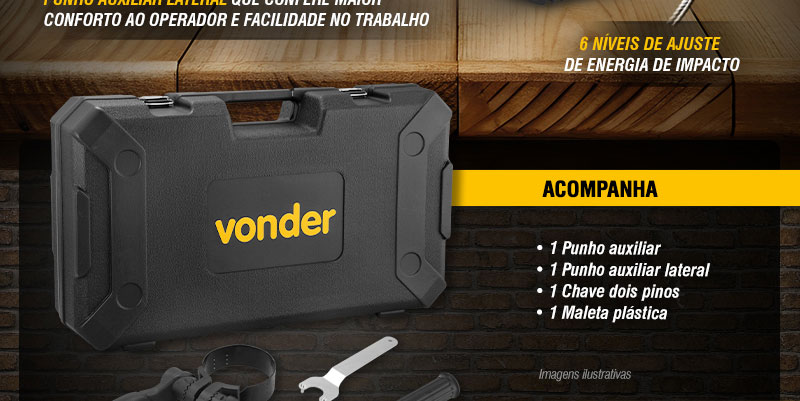 VONDER - Martelo Rompedor e Perfurador MRV 1625